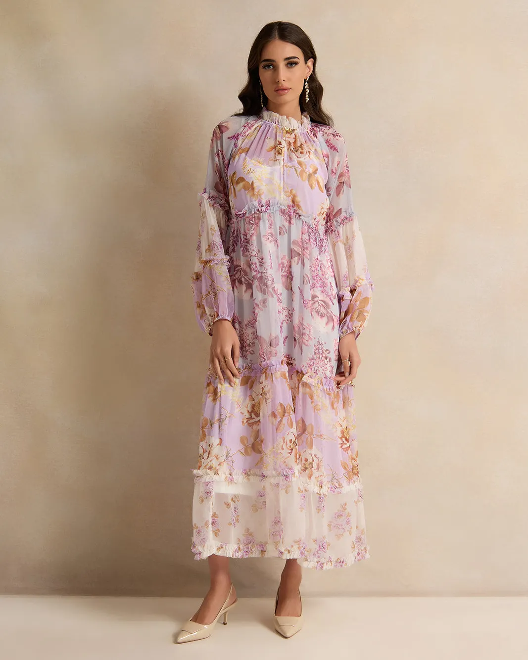 Women Assorted Long Sleeve Tiered Maxi Dress sold by Redtag