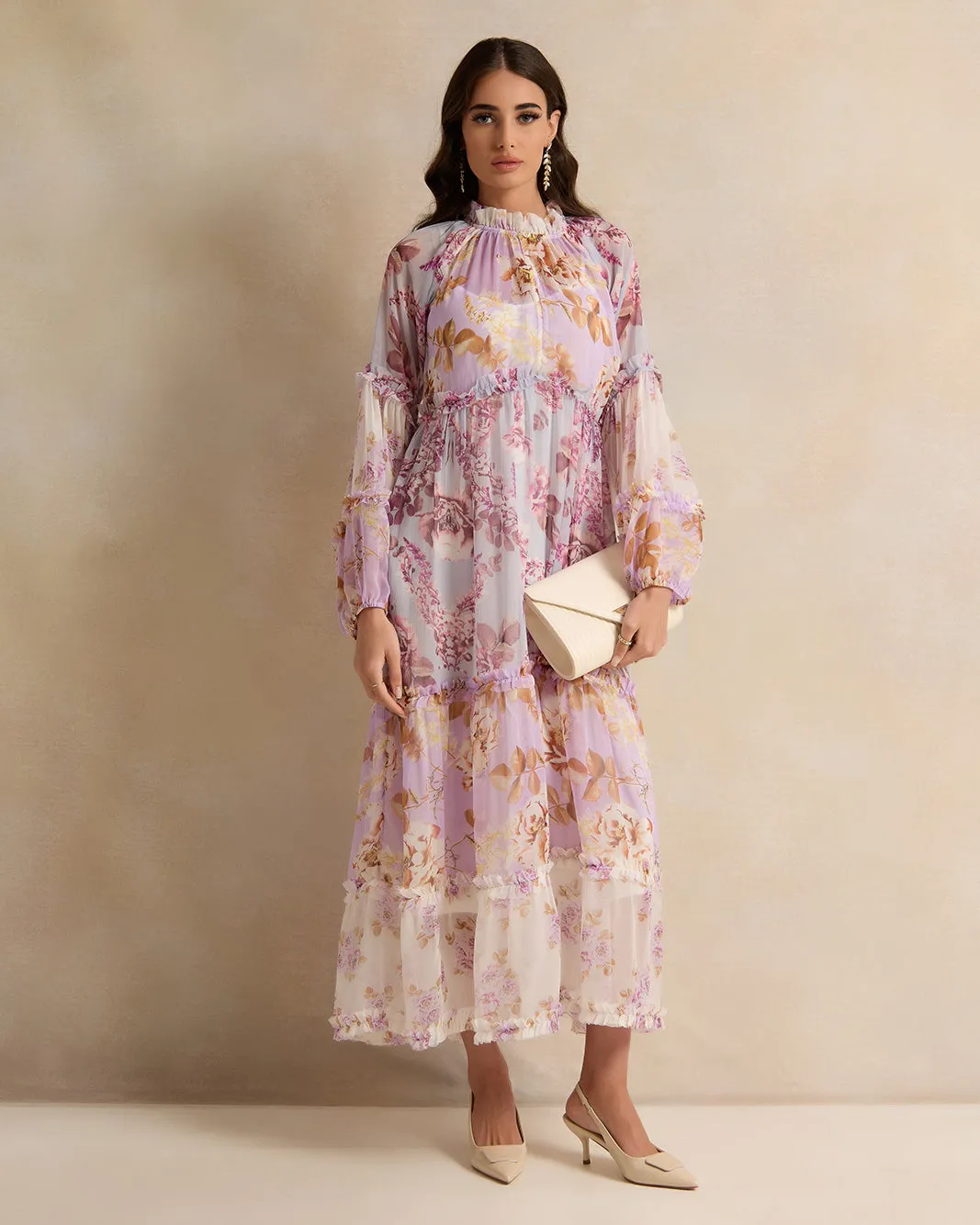 Women Assorted Long Sleeve Tiered Maxi Dress sold by Redtag product image thumbnail 4