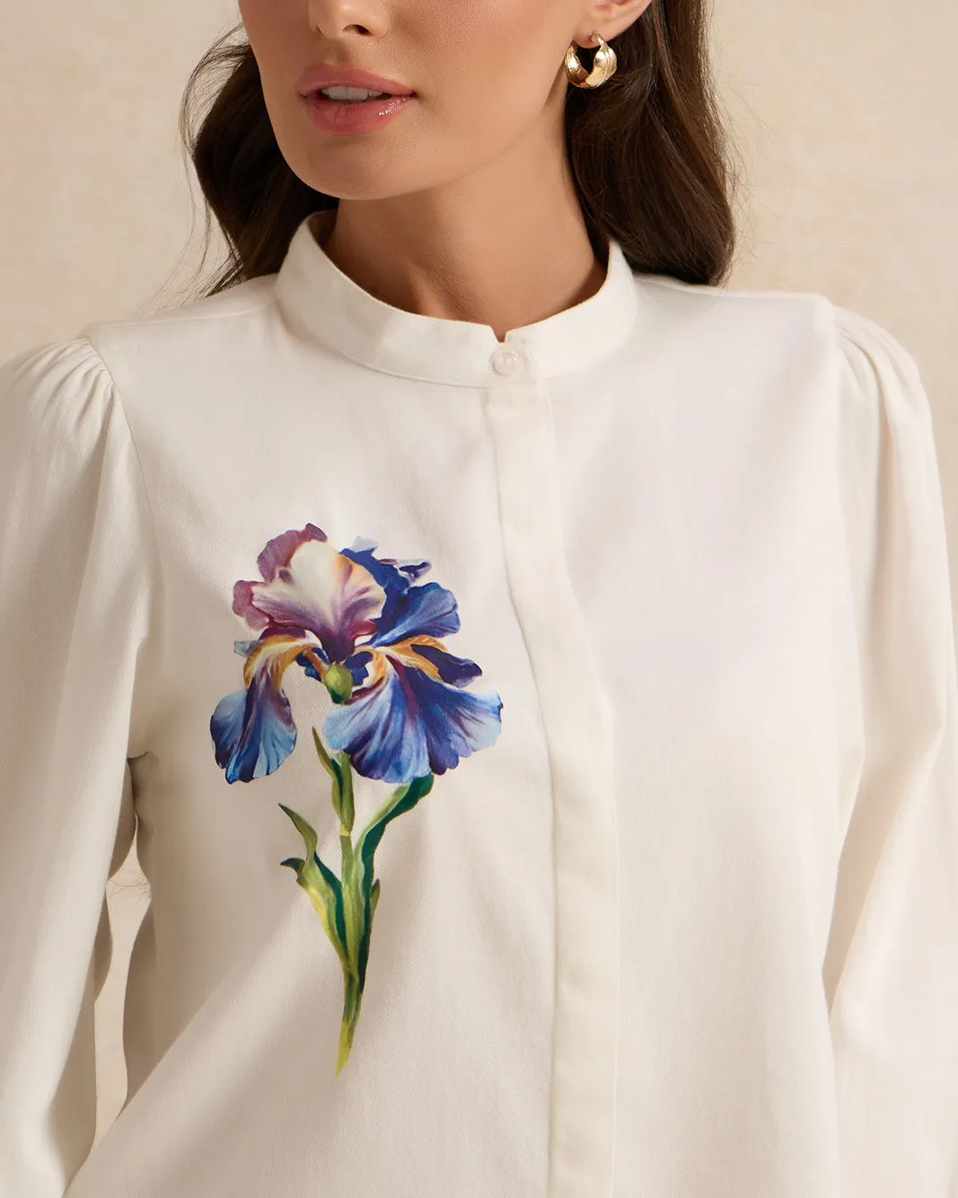 Women Printed Ivory Shirt Blouse sold by Redtag product image thumbnail 4