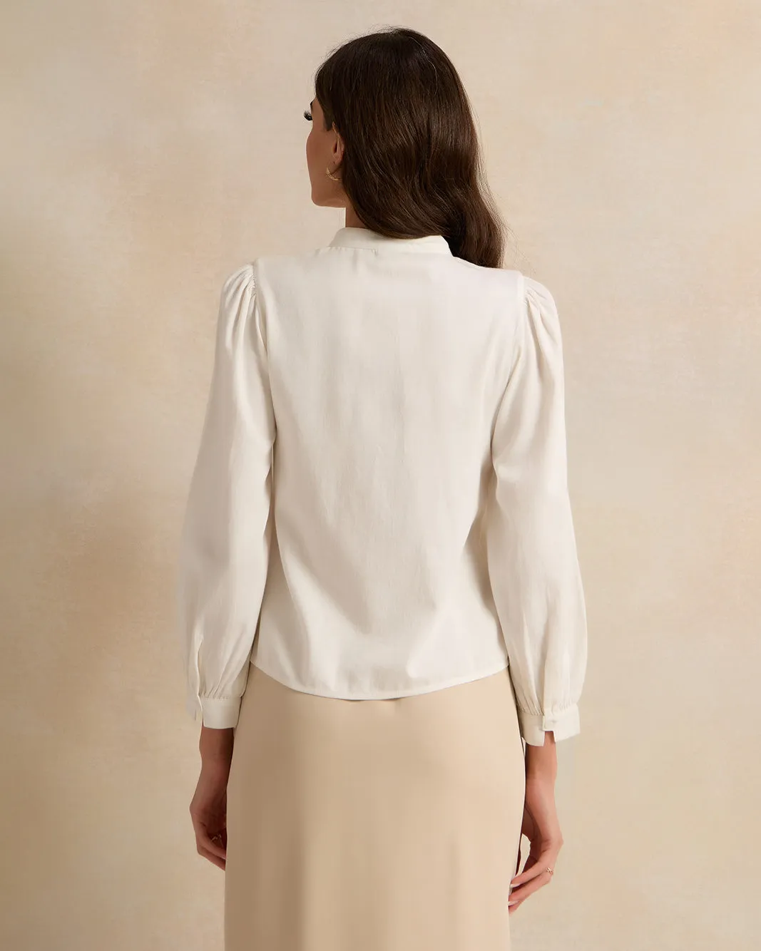 Women Printed Ivory Shirt Blouse sold by Redtag product image thumbnail 3