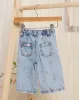 Infant Girls Blue Wide Leg Pants With Embroidery sold by Redtag