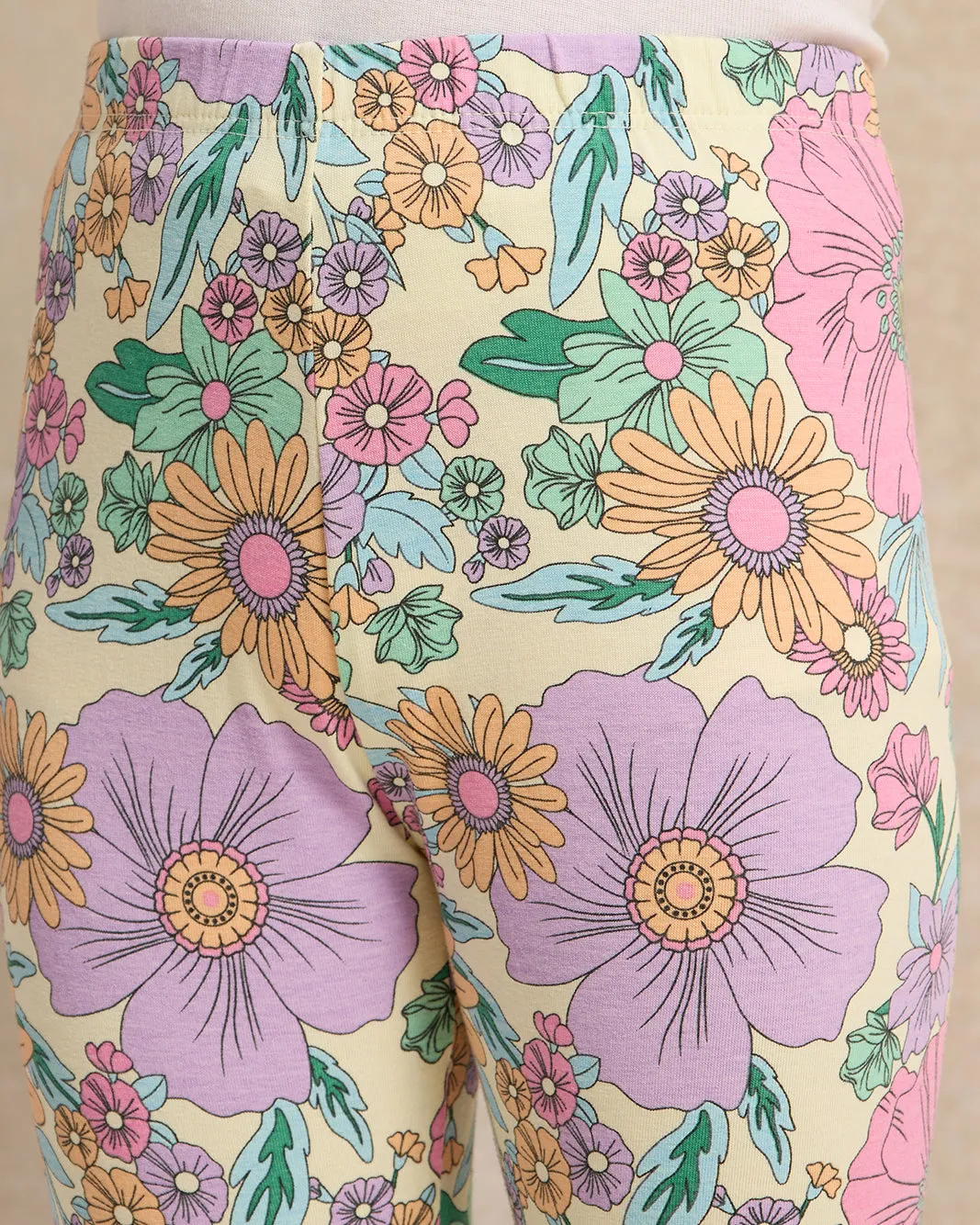 Girls Yellow Floral Leggings sold by Redtag product image thumbnail 4