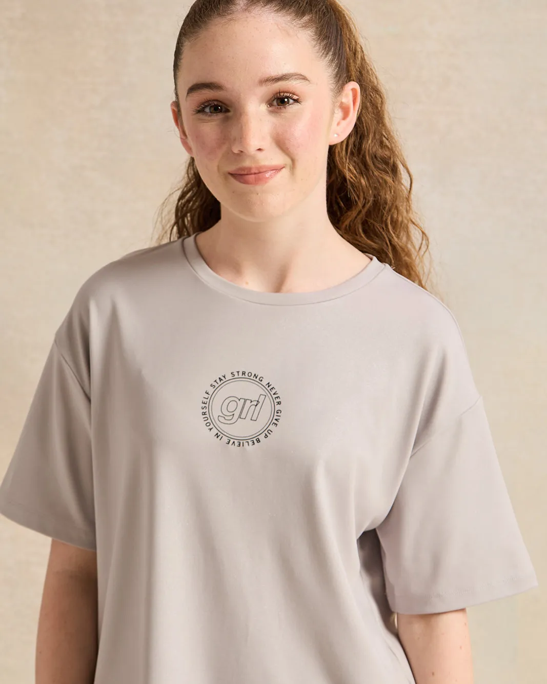 Senior Girls Grey Printed T-shirt sold by Redtag product image thumbnail 4