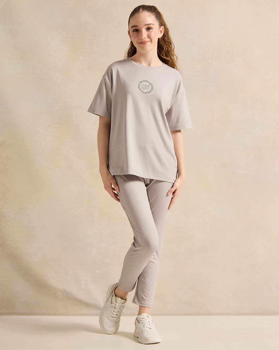 Senior Girls Grey Printed T-shirt sold by Redtag product image thumbnail 2