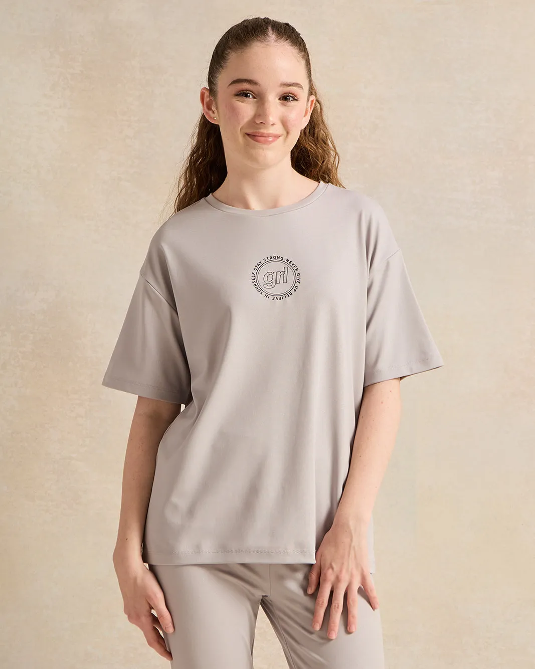 Senior Girls Grey Printed T-shirt sold by Redtag