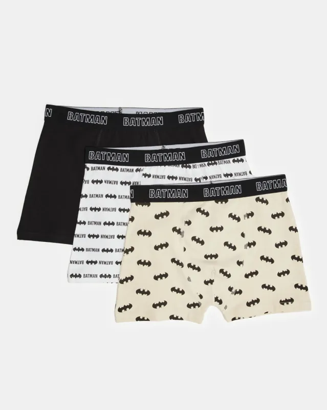 Senior Boys Assorted Batman Print Boxer Brief (Pack of 3) made by Redtag