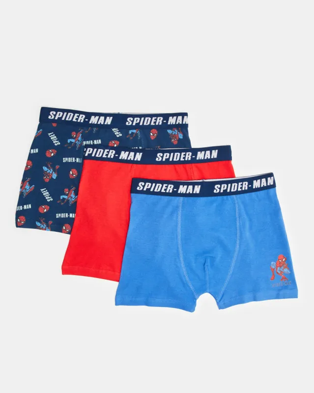 Senior Boys Assorted Spiderman Print Boxer Brief (Pack of 3) made by Redtag