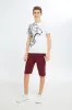 Senior Boys Burgundy Plain Active Short sold by Redtag
