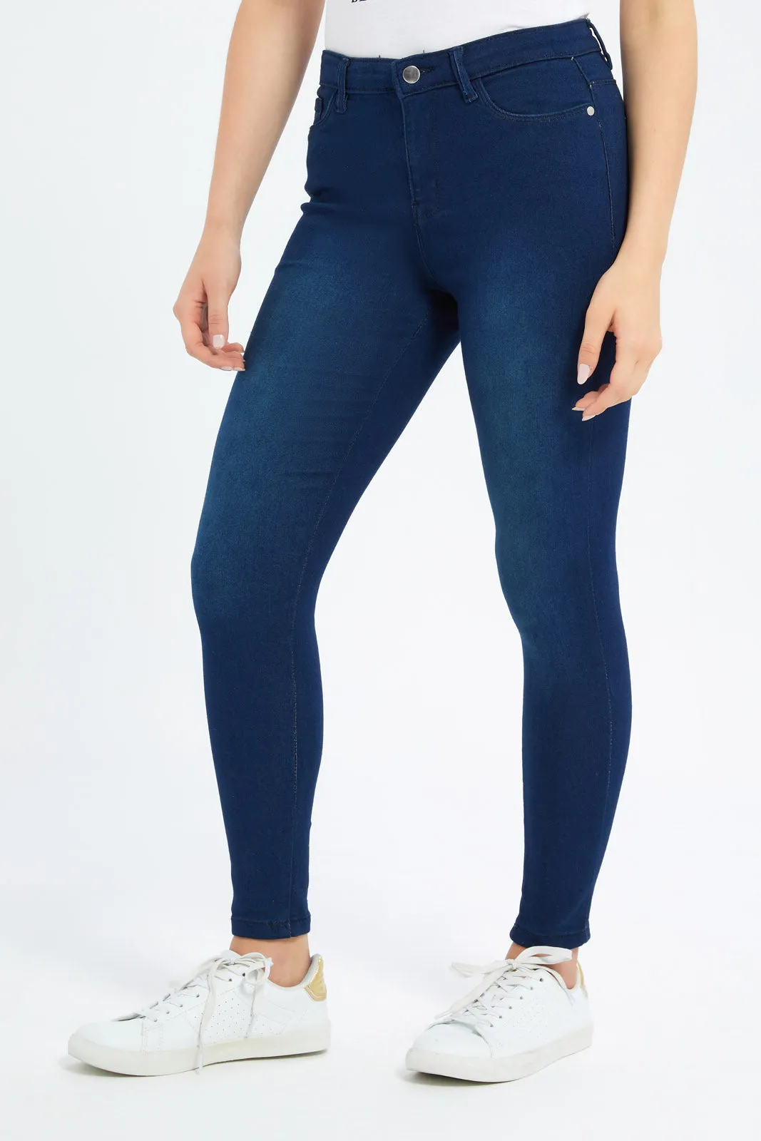 Women Blue Skinny Low Waist Jeans sold by Redtag