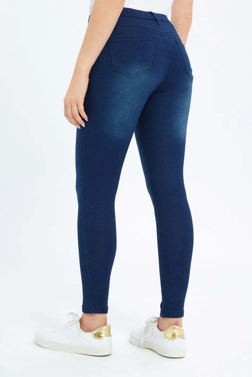 Women Blue Skinny Low Waist Jeans sold by Redtag product image thumbnail 3