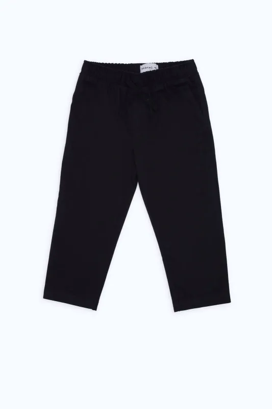 Infant Boys Black Plain Chino Trouser sold by Redtag