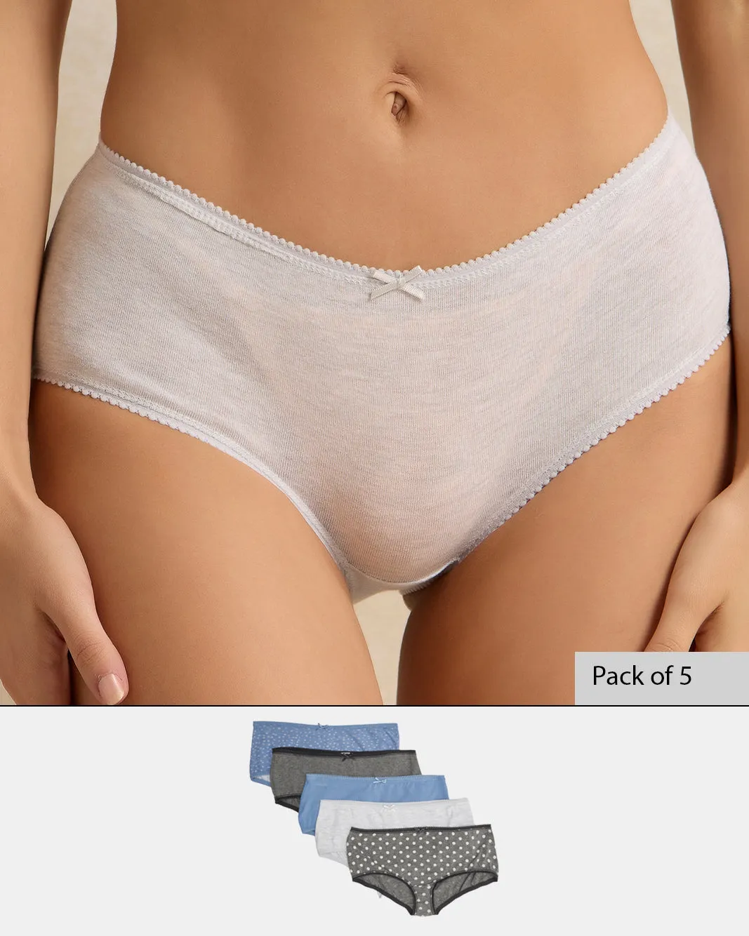 Women Assorted Boyleg Brief Set (Pack of 5) sold by Redtag