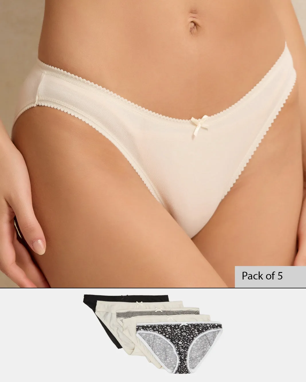 Women Assorted Bikini Brief Set (Pack of 5) sold by Redtag