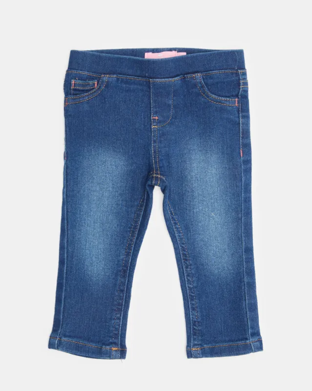 Infant Girls Navy Jeggings sold by Redtag