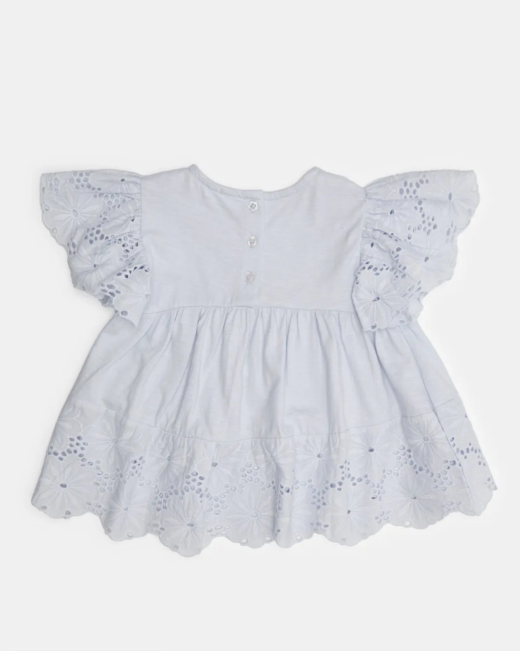 Infant Girls Blue Embellished Blouse sold by Redtag product image thumbnail 4