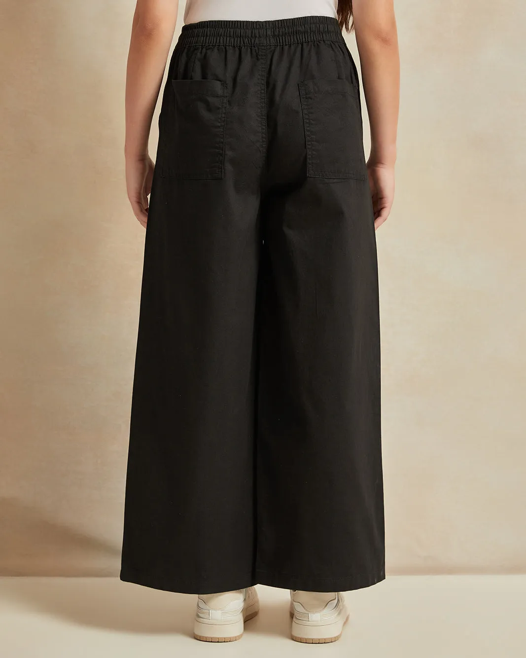Senior Girls Black Wide Leg Pants sold by Redtag product image thumbnail 3