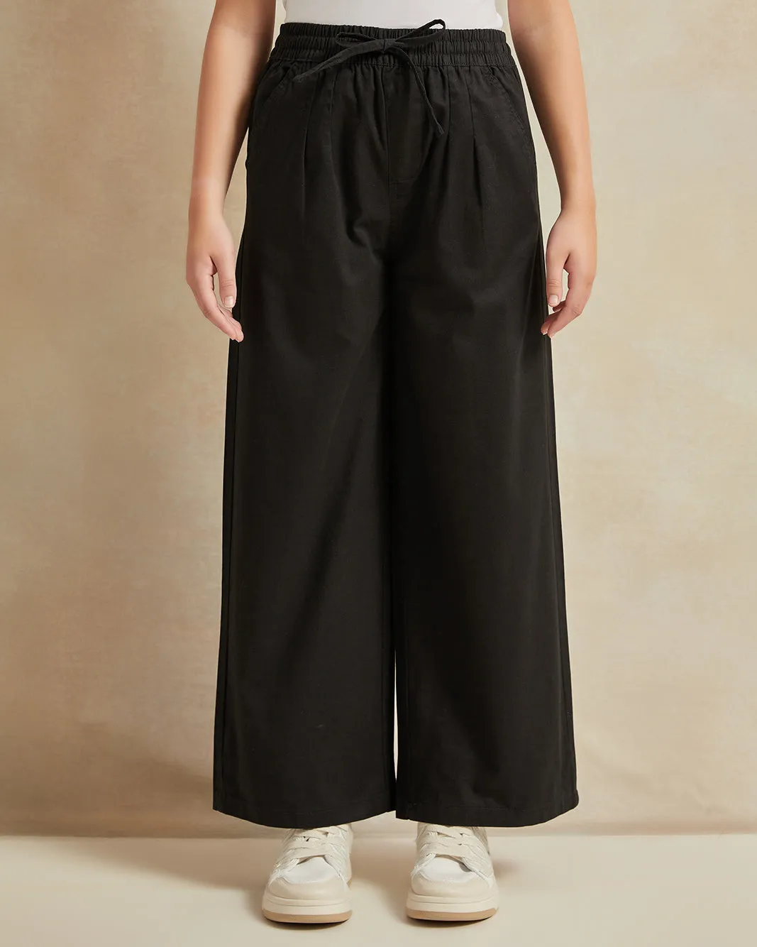 Senior Girls Black Wide Leg Pants sold by Redtag