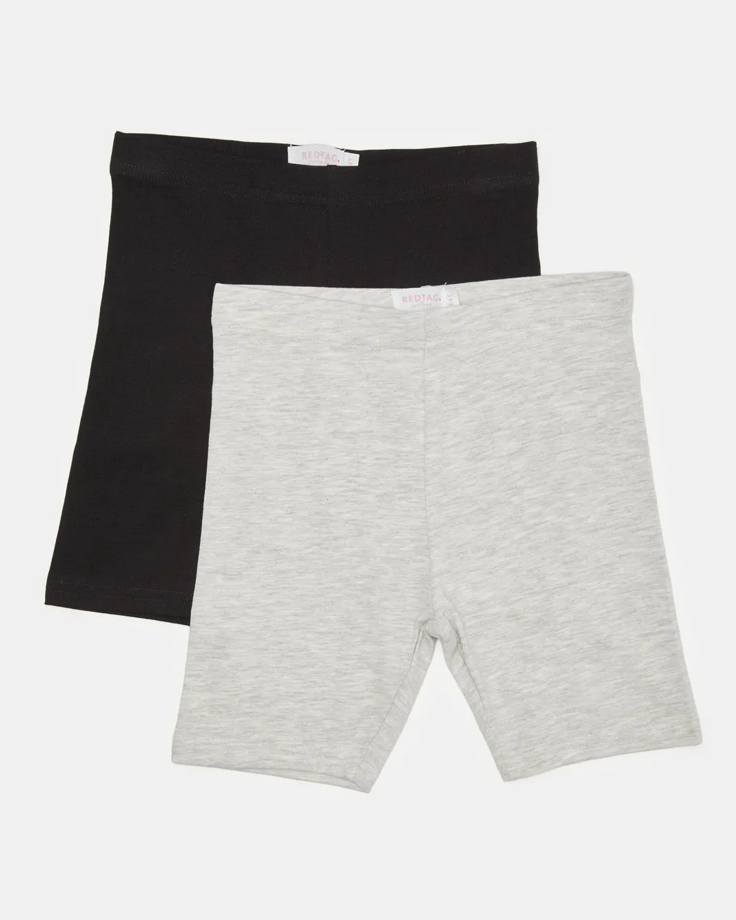 Girls Grey And Black Cycling Shorts (Pack of 2) sold by Redtag