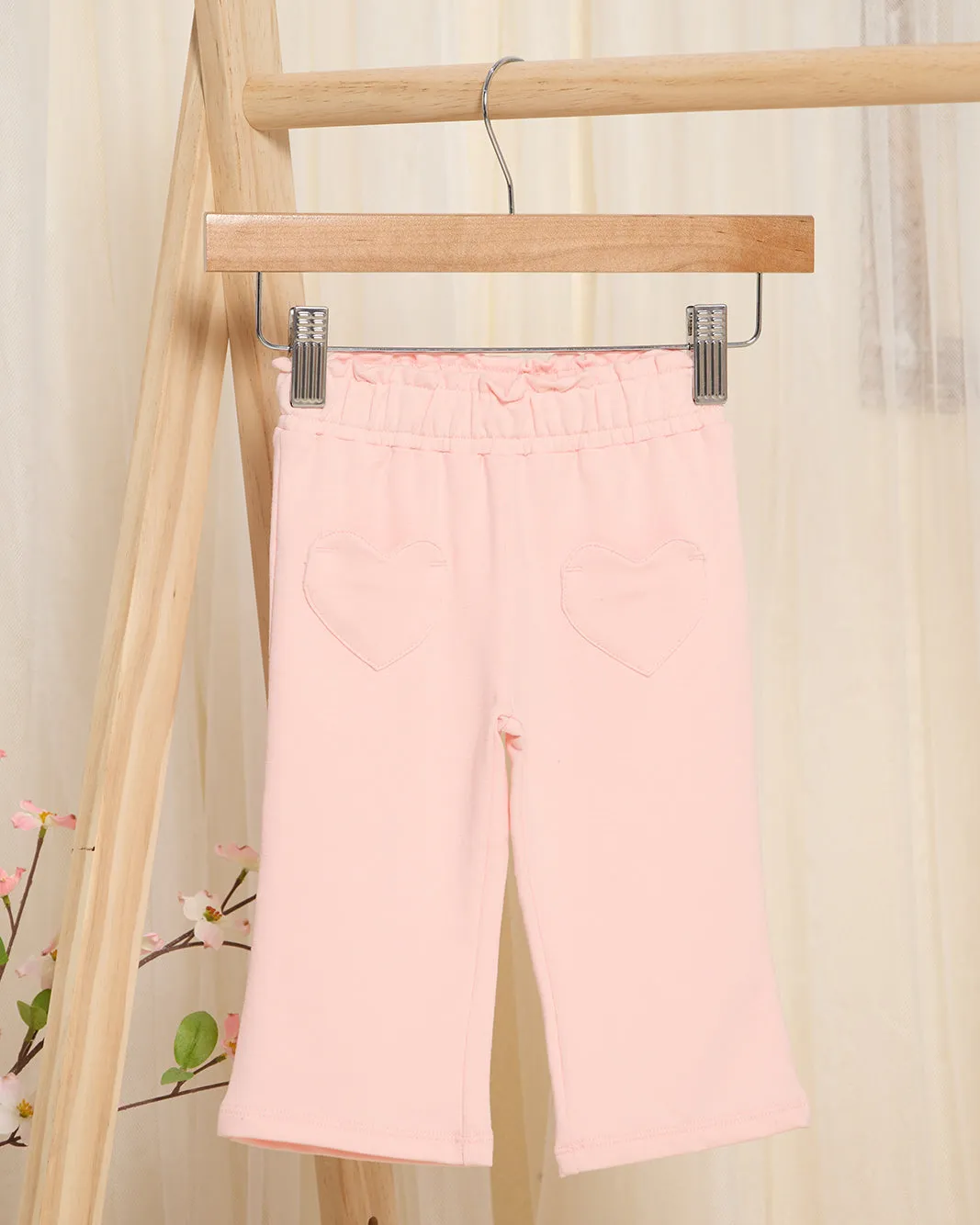 Infant Girls Pink French Terry Trouser sold by Redtag