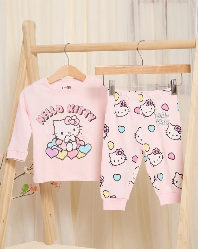 Infant Girls Pink Hello Kitty Pyjama Set(2 Piece) sold by Redtag