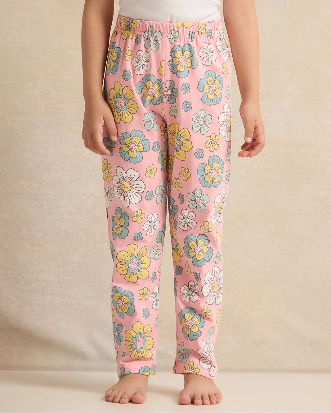 Girls Pink Printed Pyjama Set (2 Piece) sold by Redtag product image thumbnail 3