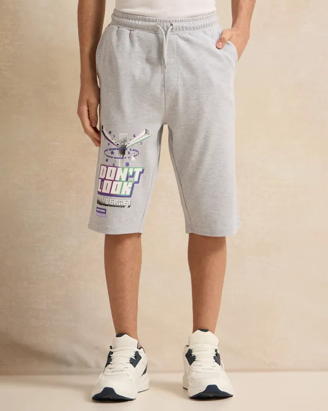 Senior Boys Grey Printed Active Shorts sold by Redtag