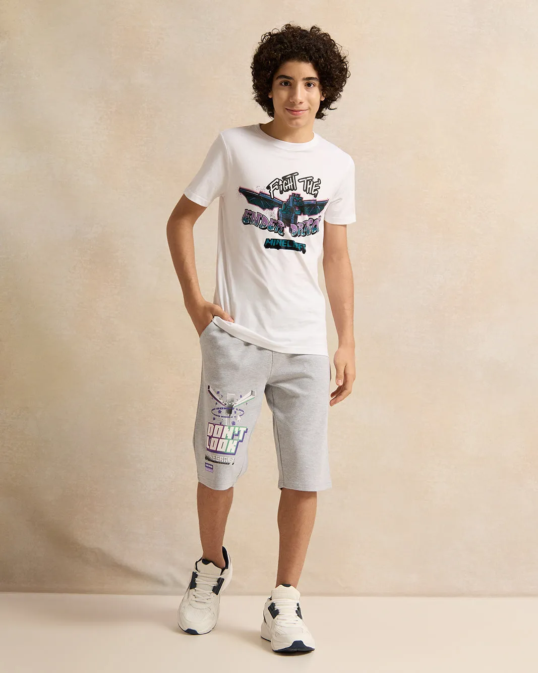 Senior Boys Grey Printed Active Shorts sold by Redtag product image thumbnail 2