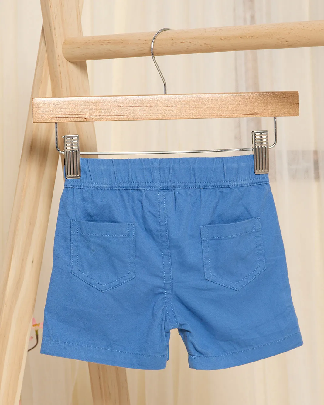 Infant Boys Blue Twill Basic Shorts sold by Redtag product image thumbnail 4
