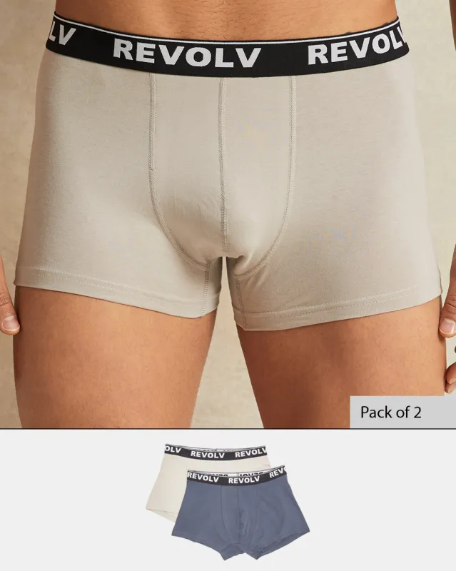 Men Grey Plain Hipster Set (Pack Of 2) sold by Redtag