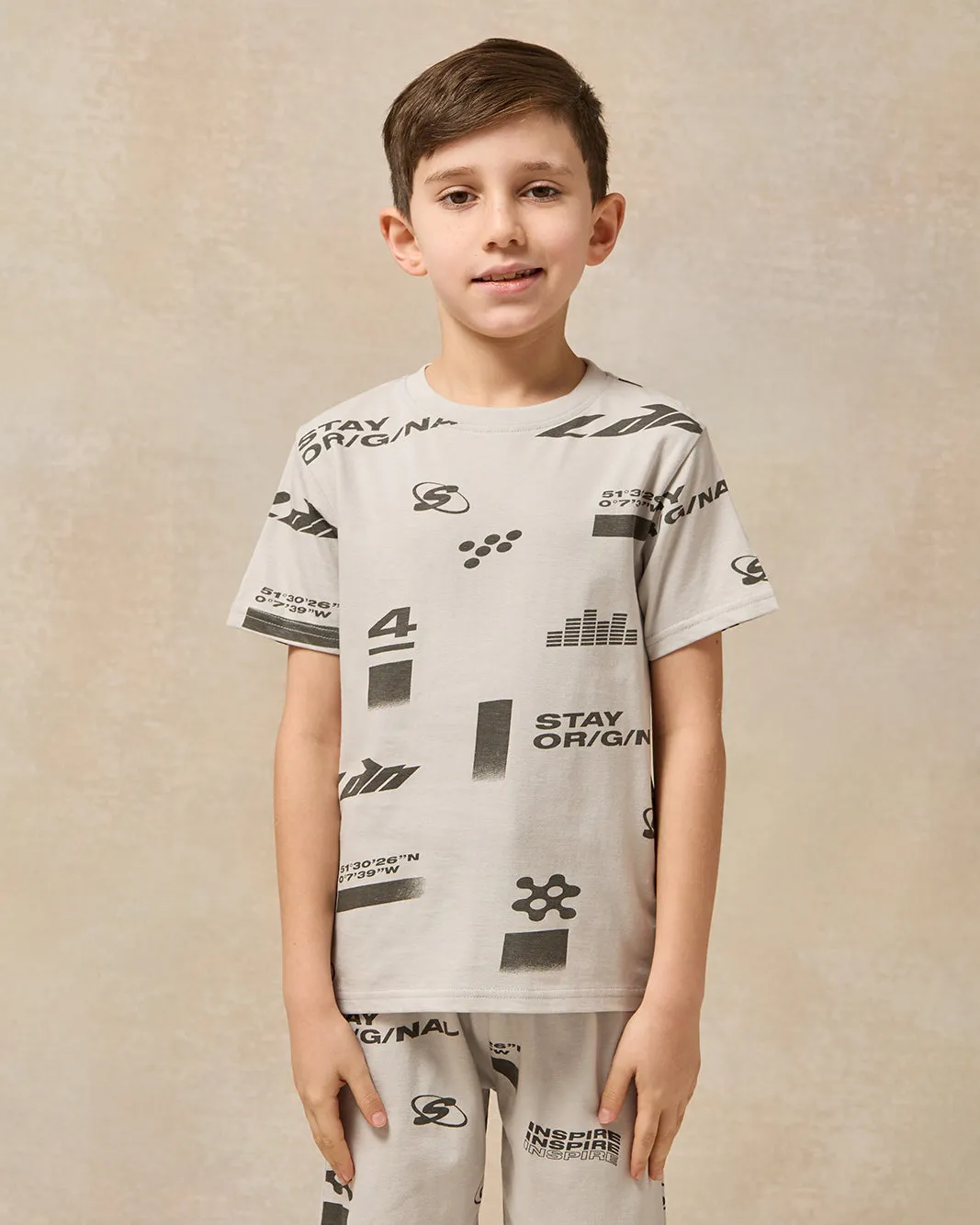 Boys Grey Printed Pyjama Set (2 Piece) sold by Redtag product image thumbnail 2