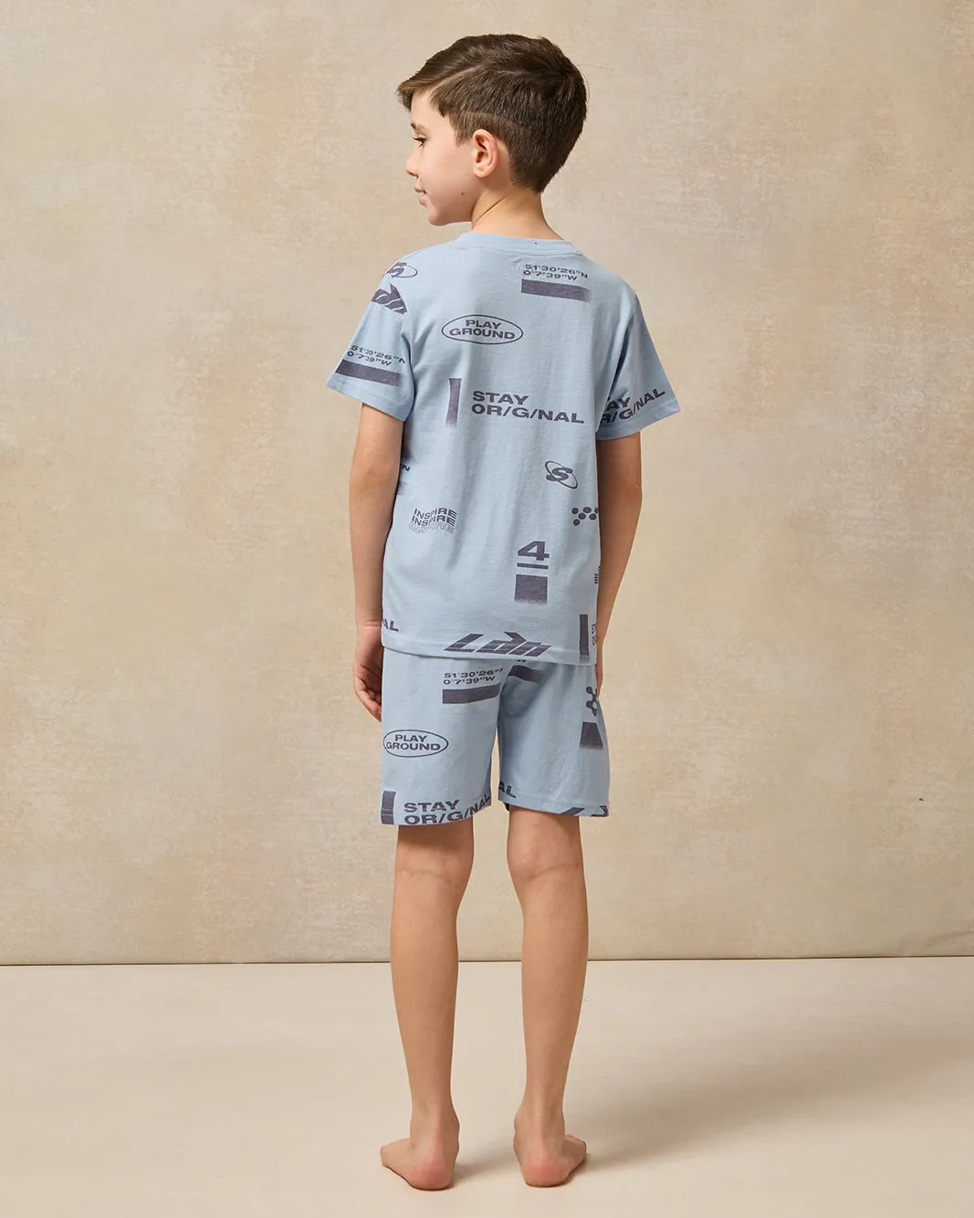Boys Blue Printed Pyjama Set (2 Piece) sold by Redtag product image thumbnail 4
