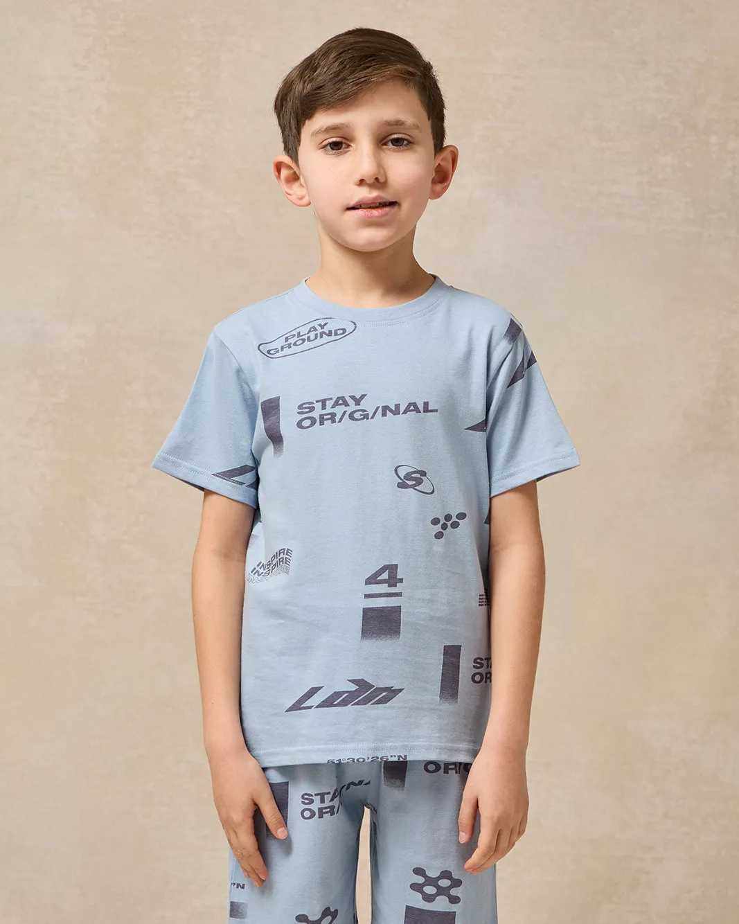 Boys Blue Printed Pyjama Set (2 Piece) sold by Redtag product image thumbnail 2