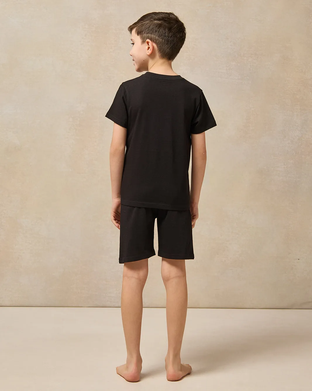 Boys Black Printed Pyjama Set (2 Piece) sold by Redtag product image thumbnail 4