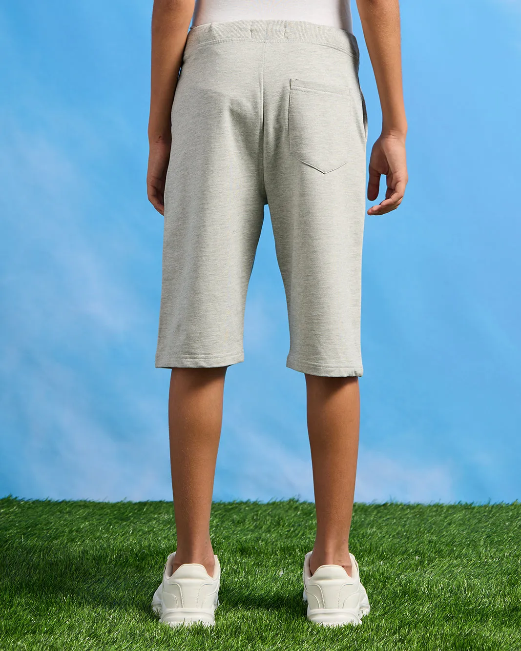 Senior Boys Grey Basic Active Shorts sold by Redtag product image thumbnail 3