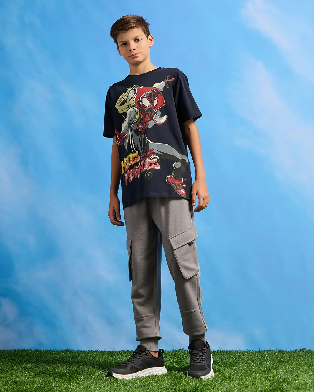 Senior Boys Grey Pocket Cargo Active Pants sold by Redtag product image thumbnail 2