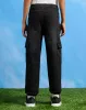 Senior Boys Black Pull On Cargo Joggers sold by Redtag