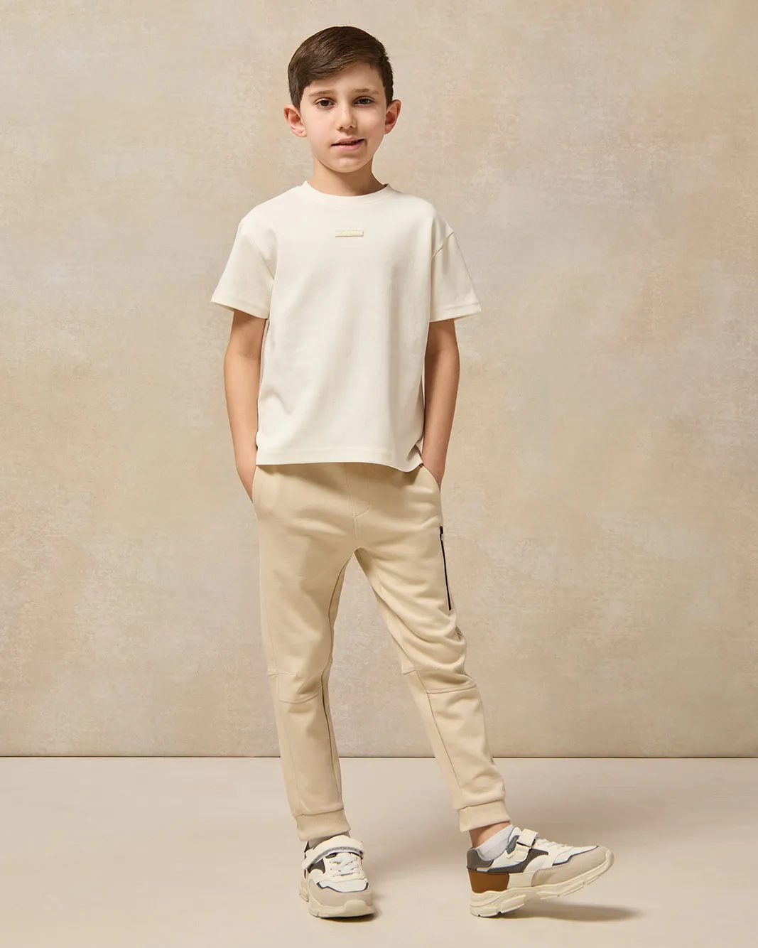 Boys Beige Embellished Track Pants sold by Redtag product image thumbnail 2