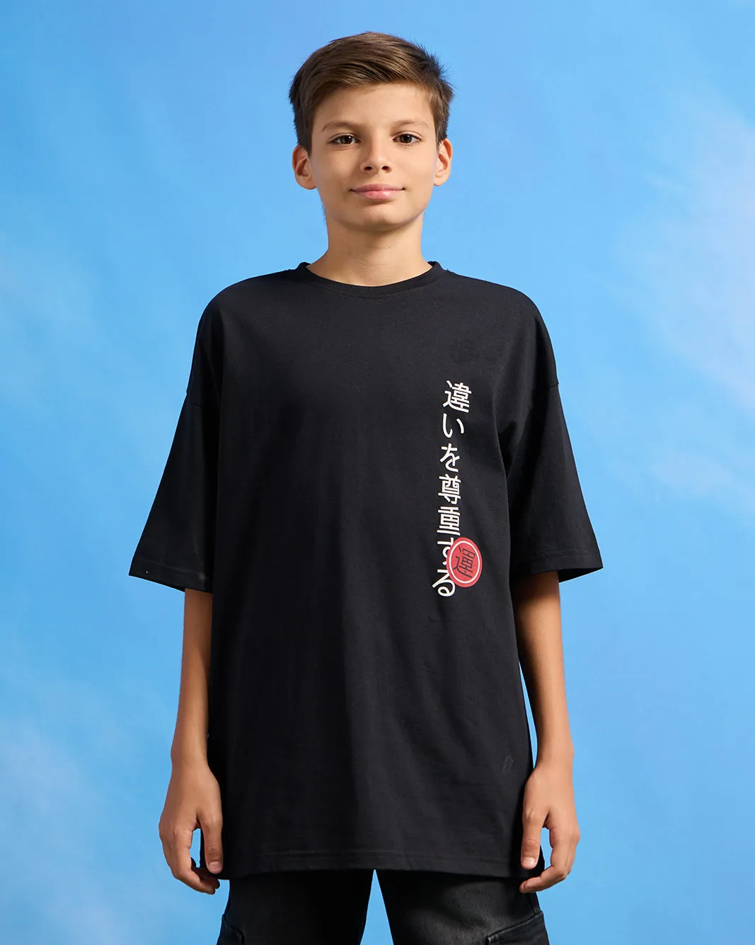 Senior Boys Black Find Your Path Anime T-Shirt sold by Redtag
