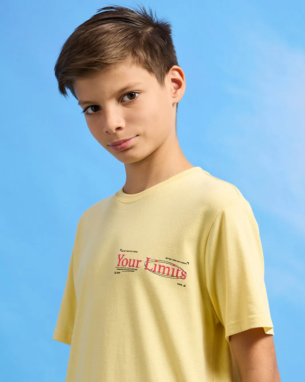 Senior Boys Yellow Your Limits Anime T-Shirt sold by Redtag product image thumbnail 4