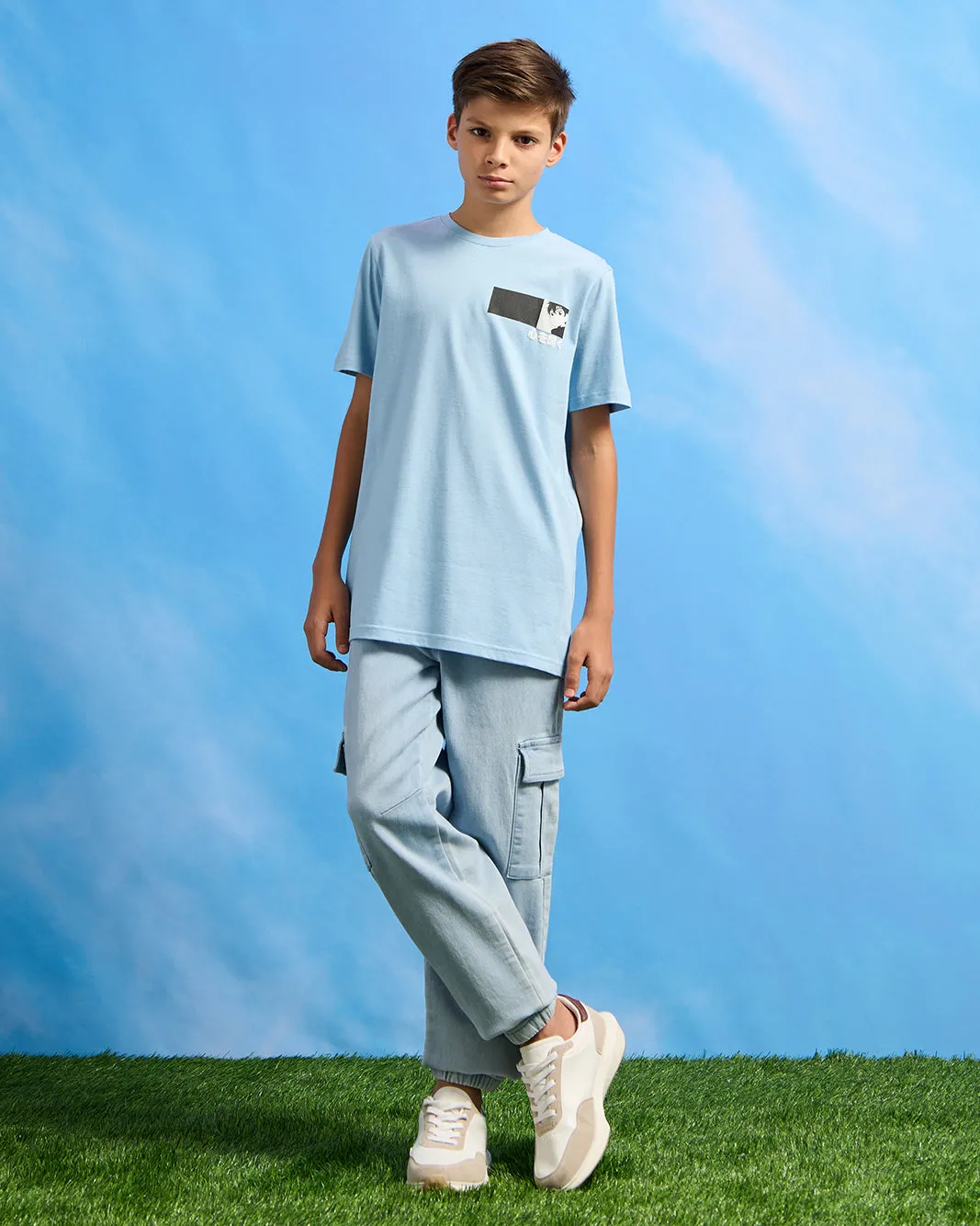 Senior Boys Blue Culture Anime T-Shirt sold by Redtag product image thumbnail 2