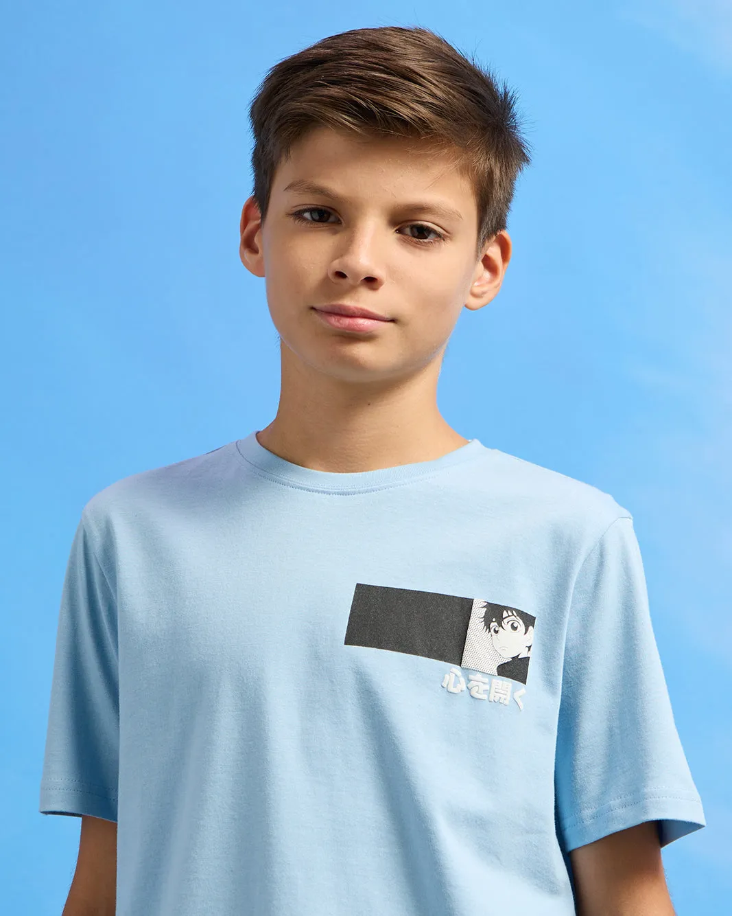 Senior Boys Blue Culture Anime T-Shirt sold by Redtag product image thumbnail 4