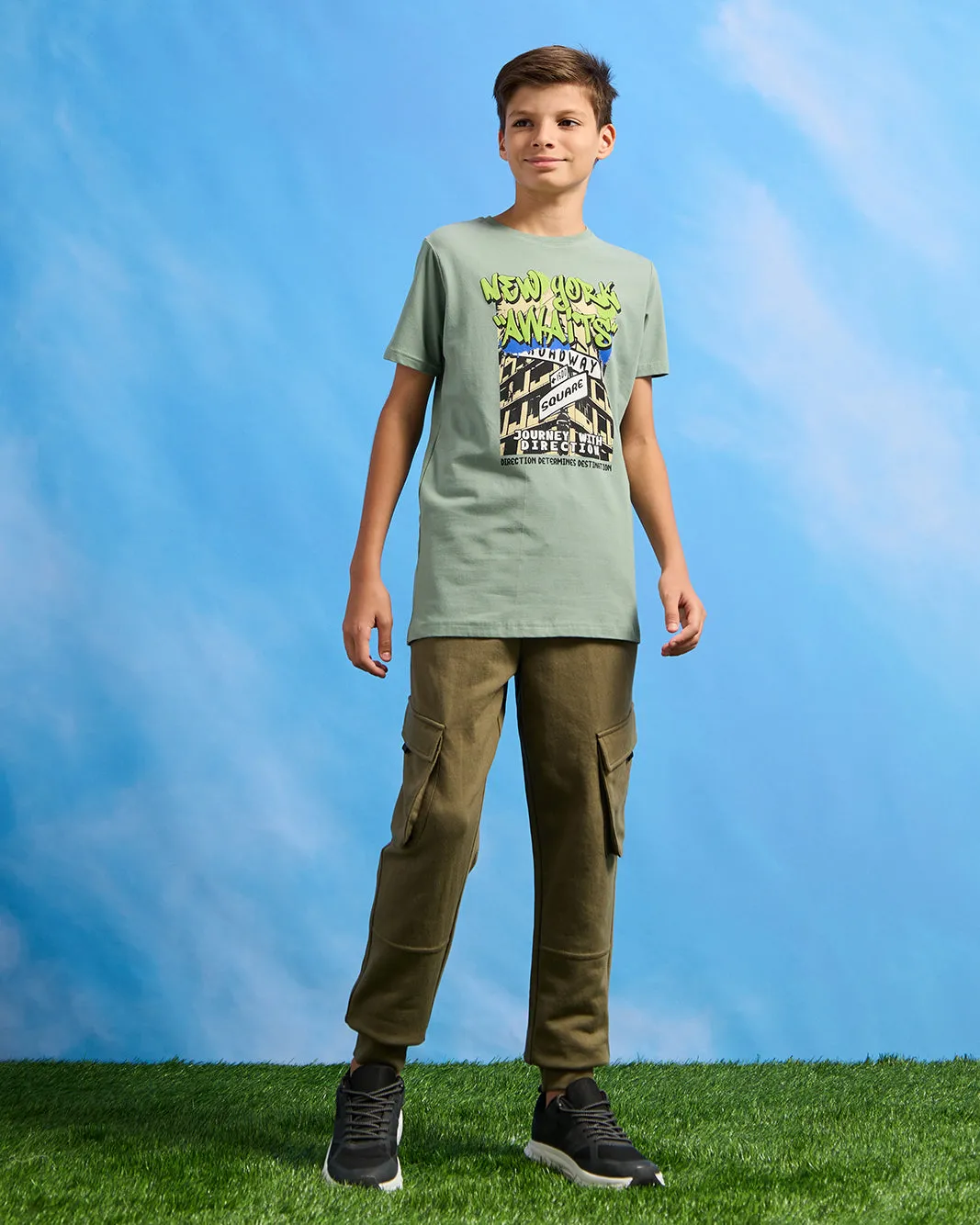 Senior Boys Charcoal One Way City Name T-Shirt sold by Redtag product image thumbnail 2