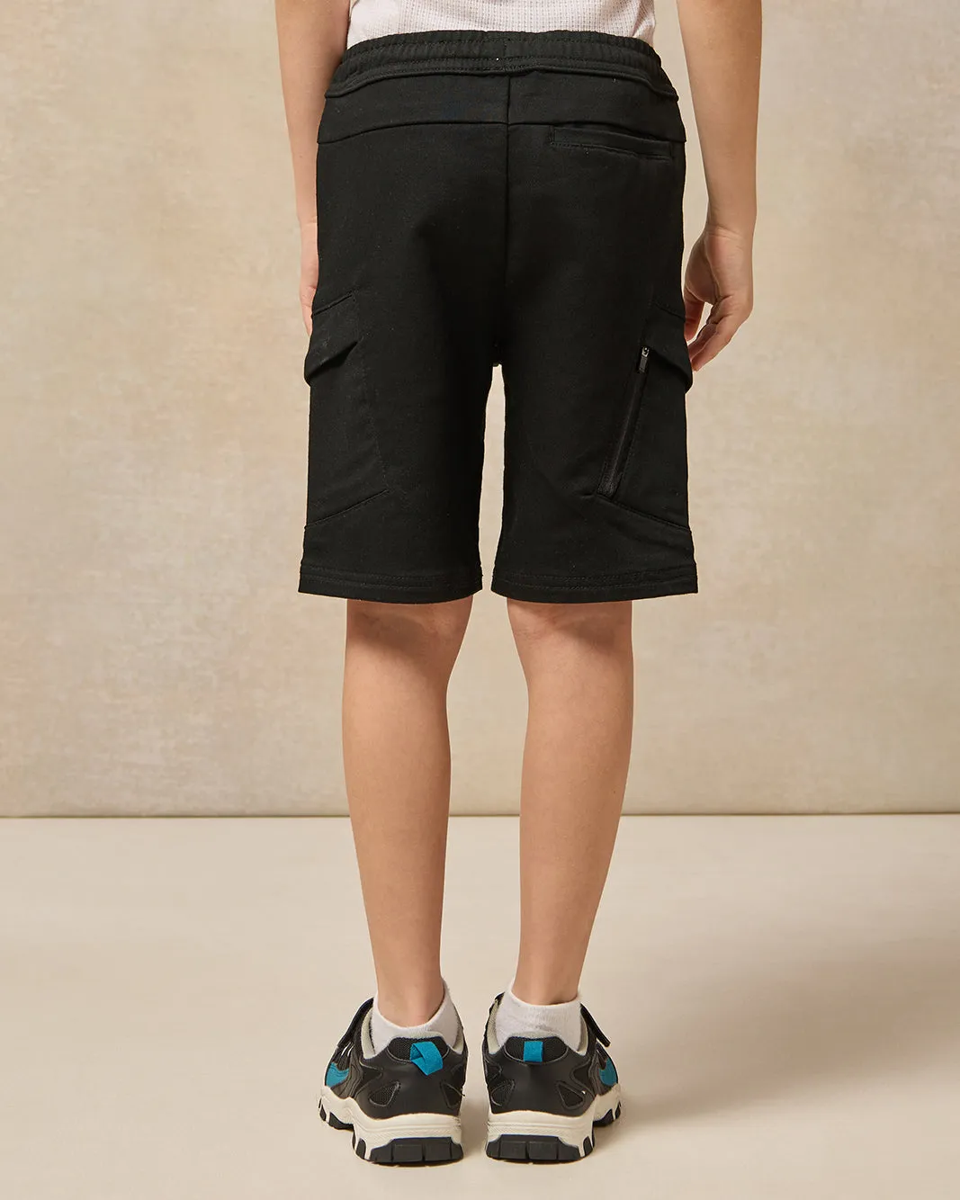 Boys Black Cargo Pocket Denim Shorts sold by Redtag product image thumbnail 3