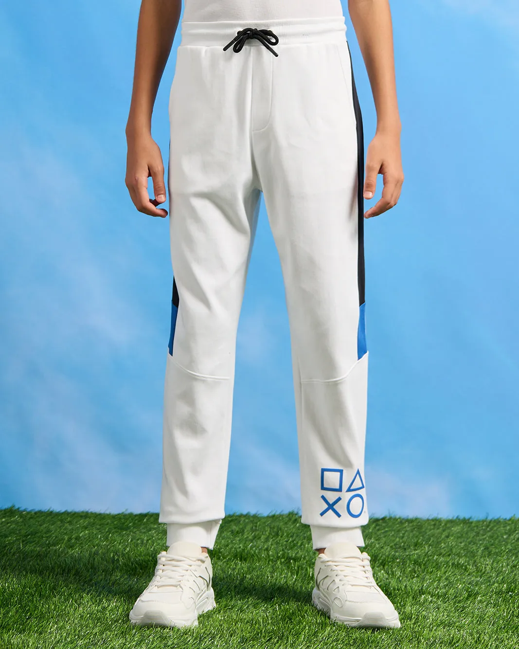 Senior Boys White PlayStation Active Pants sold by Redtag