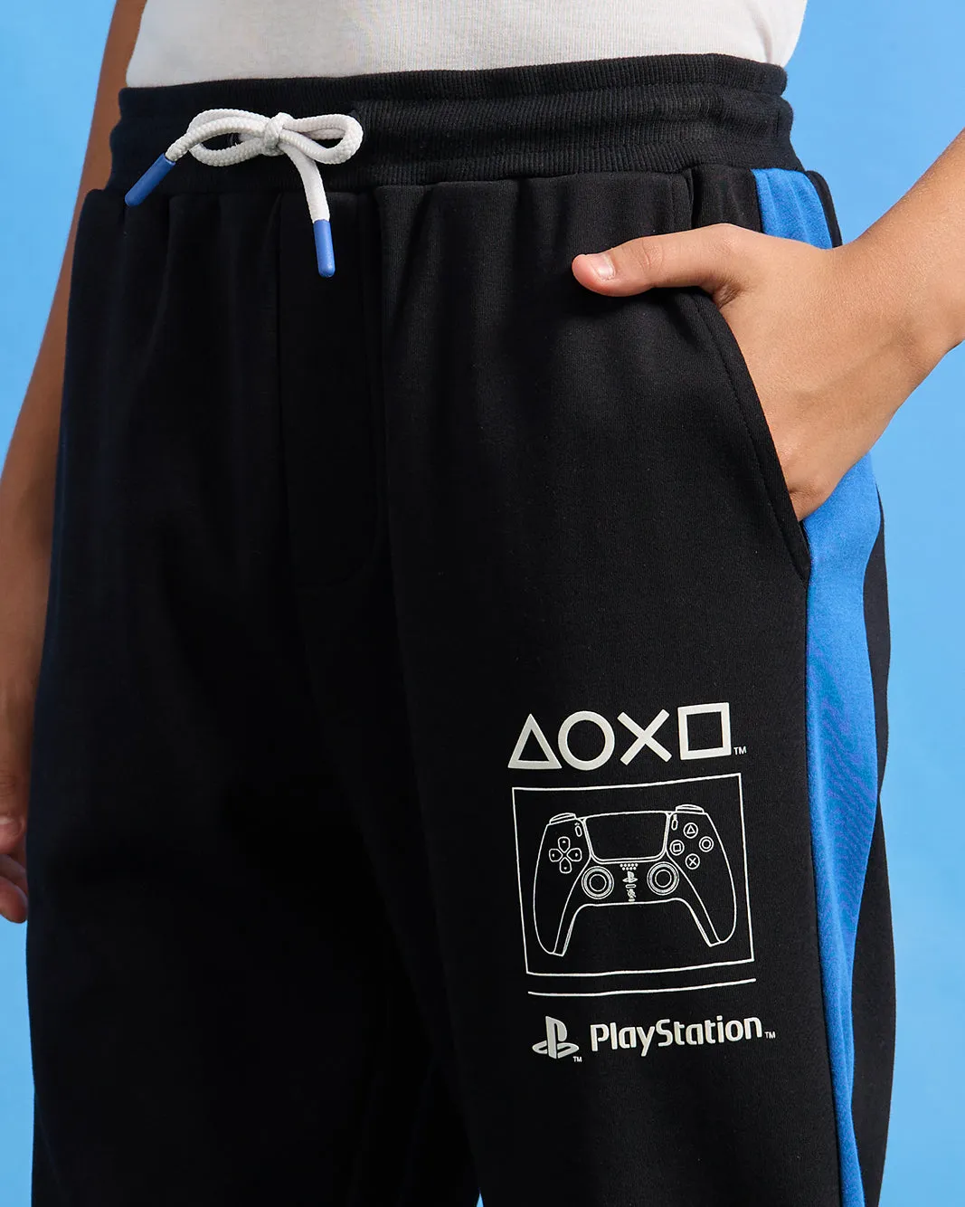Senior Boys Black PlayStation Active Pants sold by Redtag product image thumbnail 4
