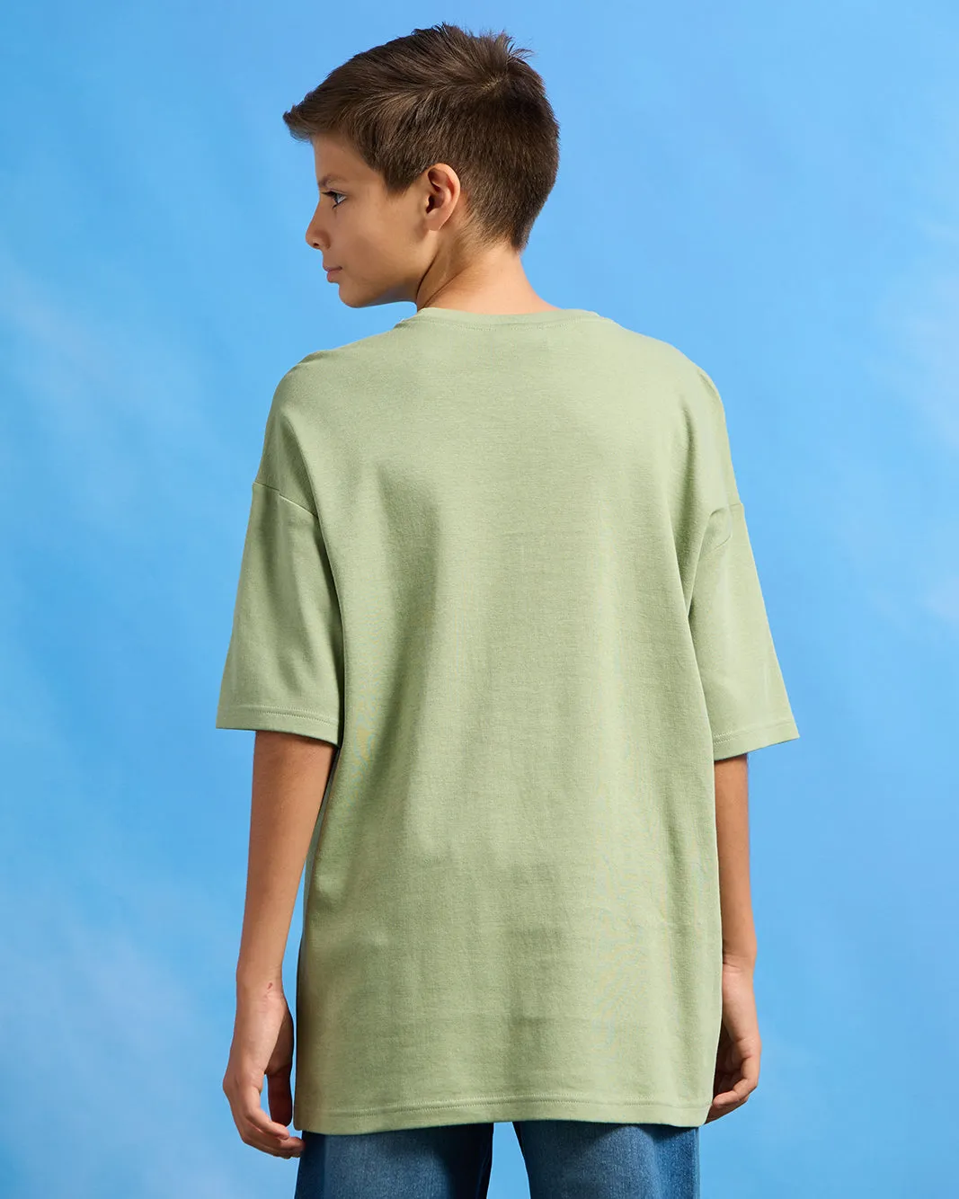 Senior Boys Lime Green Oversize Minecraft T-Shirt sold by Redtag product image thumbnail 3