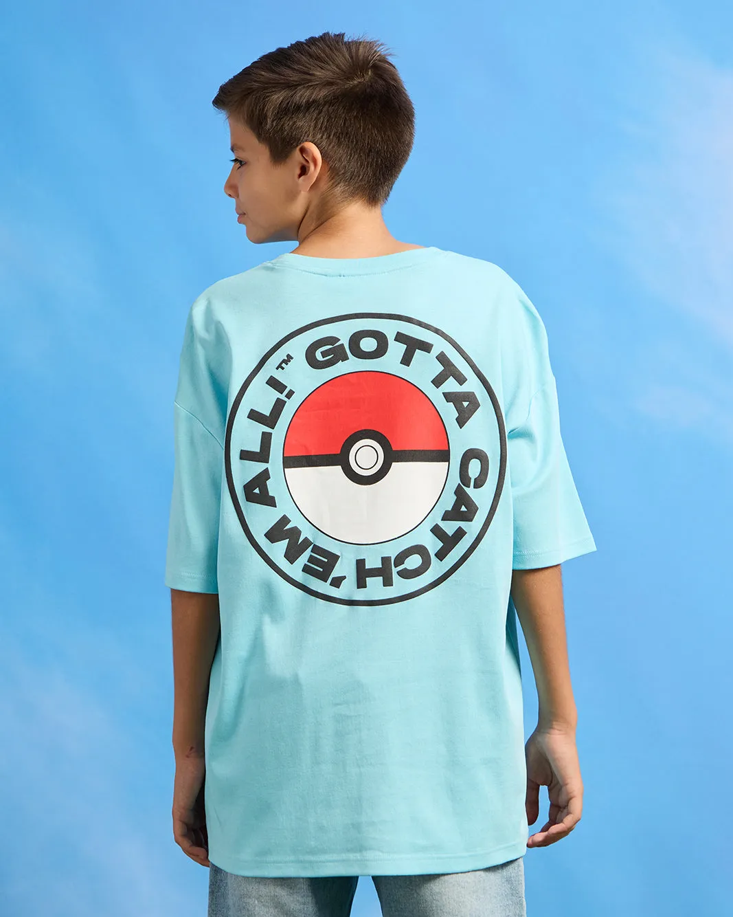 Senior Boys Blue Oversize Pikachu T-Shirt sold by Redtag product image thumbnail 3