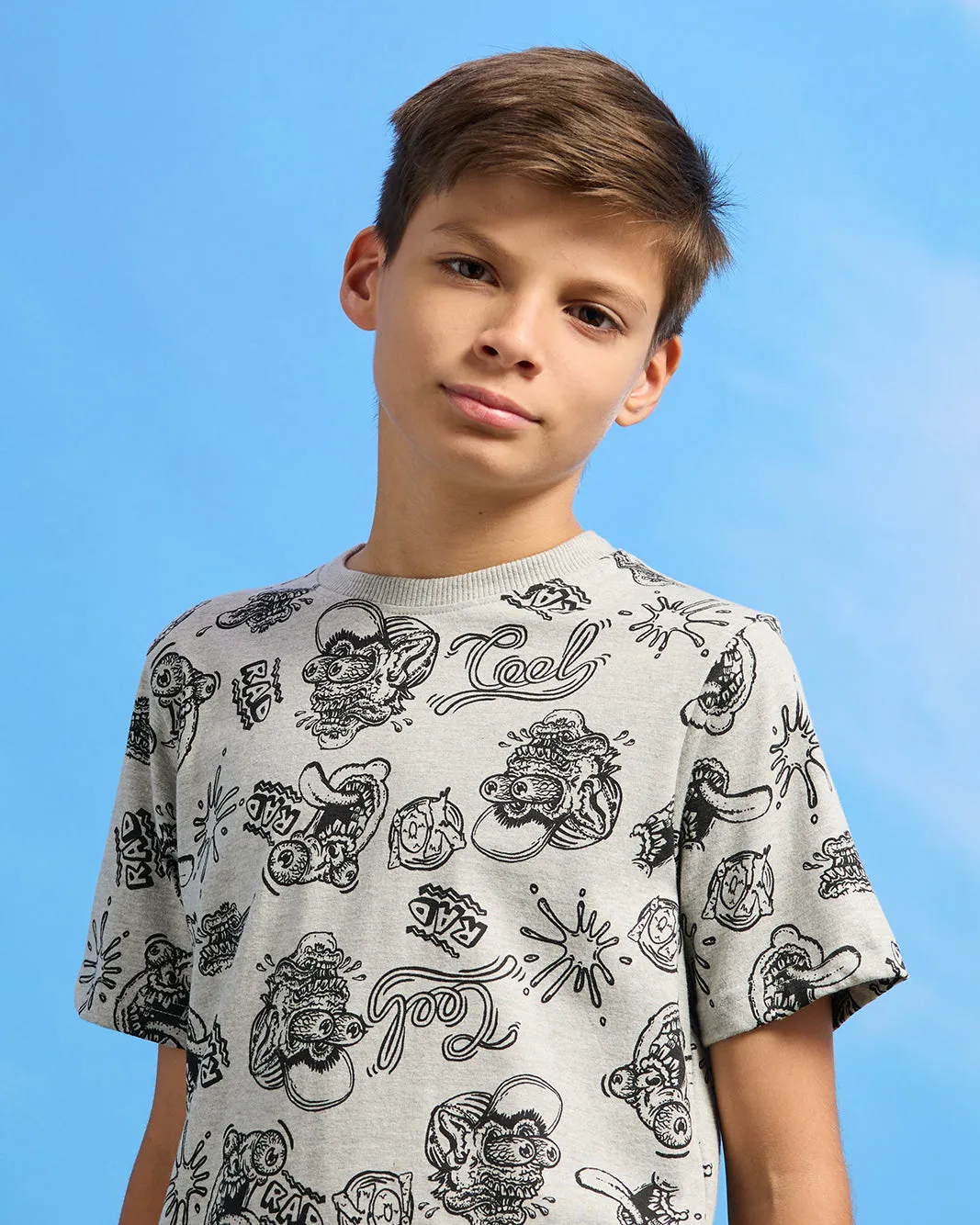 Senior Boys Grey Printed T-Shirt sold by Redtag product image thumbnail 4