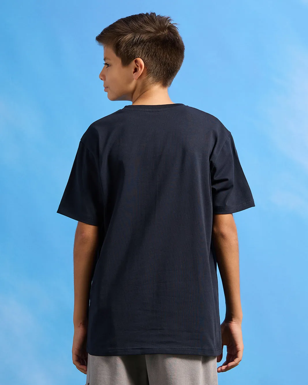 Senior Boys Navy Spiderman Print T-Shirt sold by Redtag product image thumbnail 3