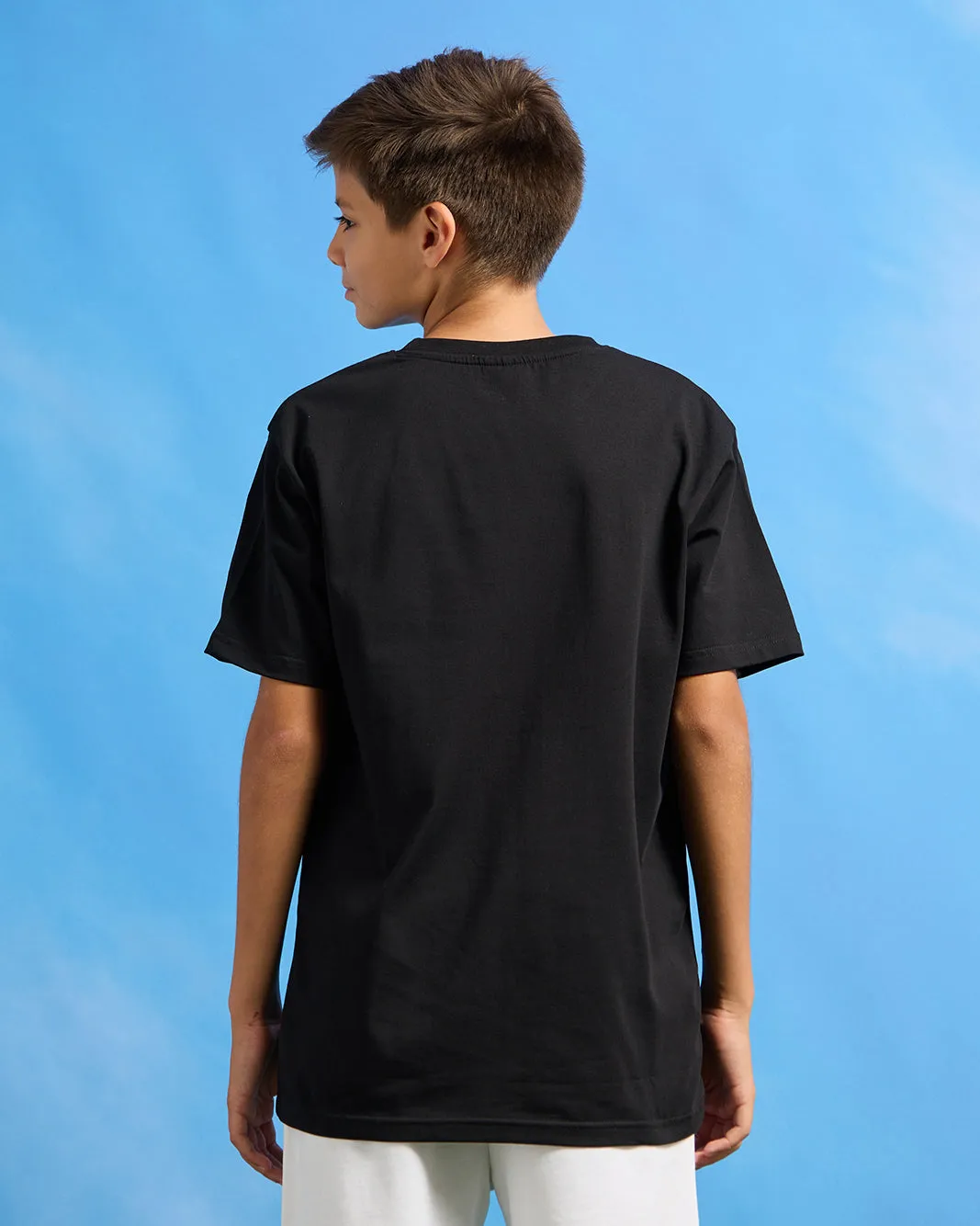 Senior Boys Black Black Panther Print T-Shirt sold by Redtag product image thumbnail 3